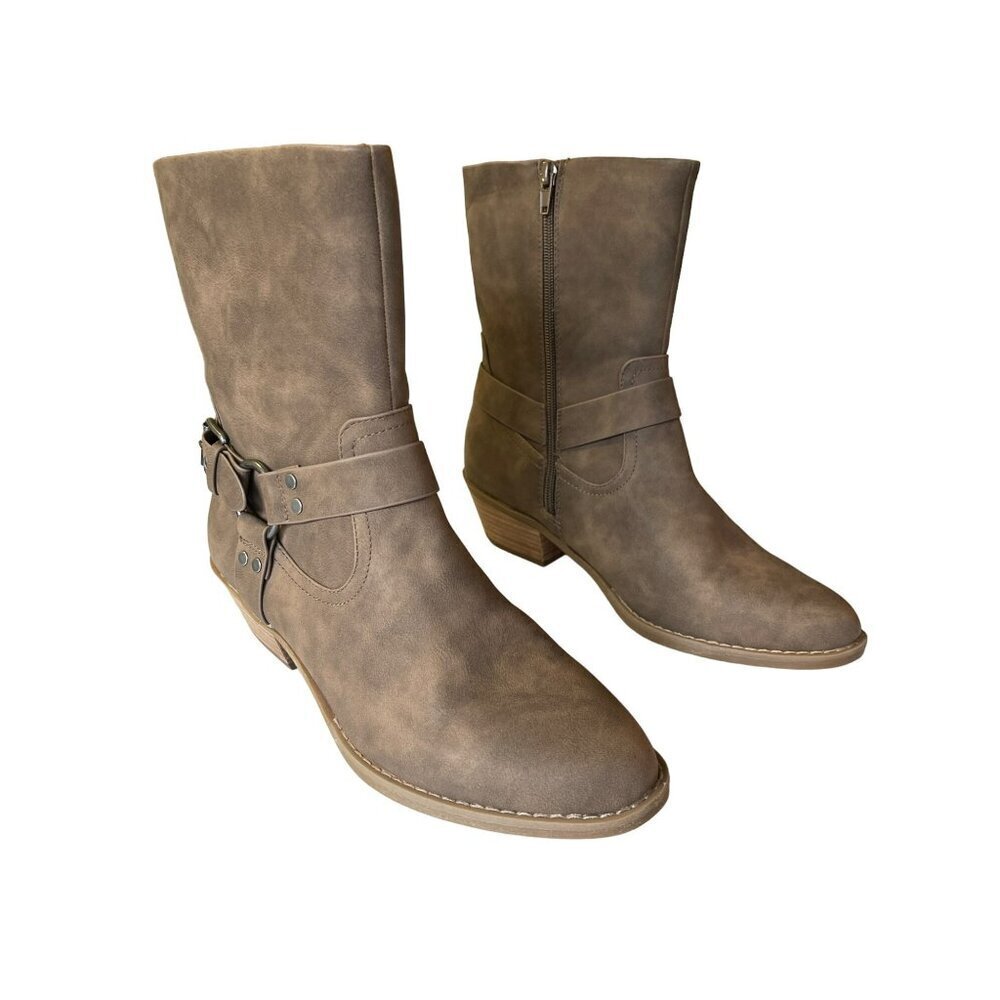 DV Dolce Vita Moto Ankle Bootie Daring Brown NWT Size 9.5